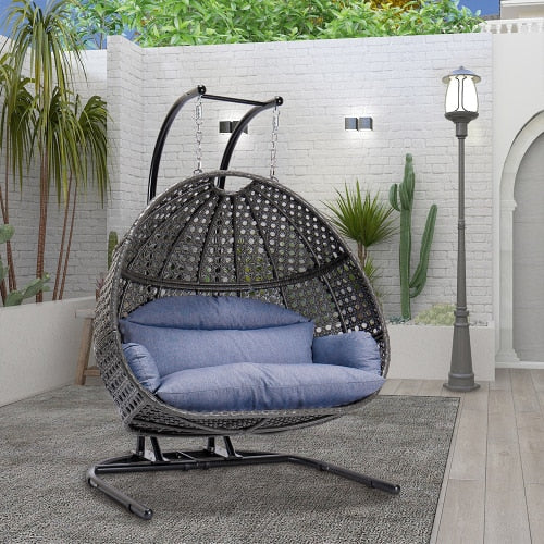 2 Person / Single swing hanging  garden chair egg chair - homestylestoday